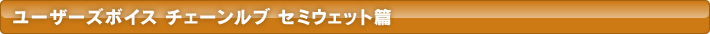 ユーザーズボイス　チェーンルブ セミウェット篇