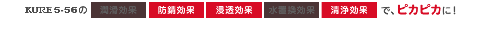 KURE 5-56の【防錆効果】【浸透効果】【清浄効果】で、ピカピカに！