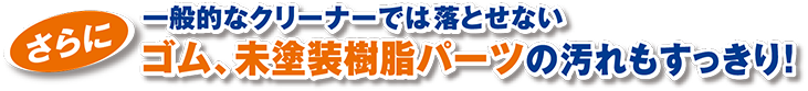 ボディやメッキパーツなどの洗車では落とせなかった汚れをまとめて落とす！